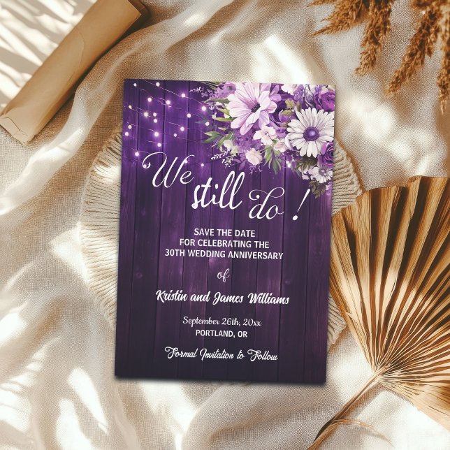 We Still Do 30th Wedding Anniversary String Lights Save The Date (Von Creator hochgeladen)