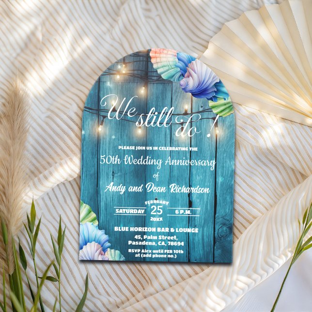 We Still Do 50th Wedding Anniversary String Lights Acryleinladungen (Von Creator hochgeladen)