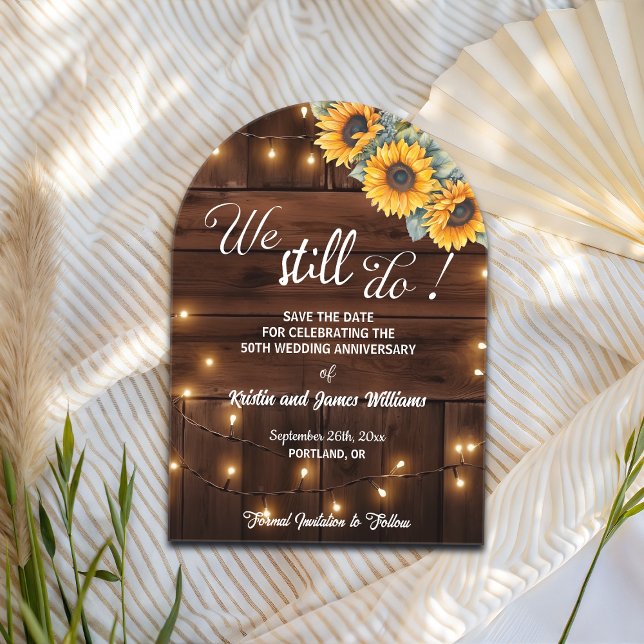We Still Do 50th Wedding Anniversary String Lights Acryleinladungen (Von Creator hochgeladen)
