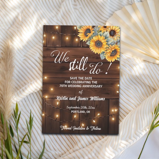 We Still Do 70th Wedding Anniversary String Lights Save The Date (Von Creator hochgeladen)
