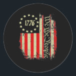 We The People American Flag 4th Of July 1776 Men Runder Aufkleber<br><div class="desc">We The People American Flag 4th Of July 1776 Men Women Gift. Perfect gift for your dad,  mom,  papa,  men,  women,  friend and family members on Thanksgiving Day,  Christmas Day,  Mothers Day,  Fathers Day,  4th of July,  1776 Independent day,  Veterans Day,  Halloween Day,  Patrick's Day</div>