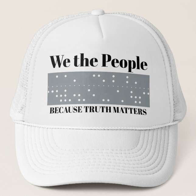 We the People Because Truth Matters ITA2 Code Truckerkappe (Vorderseite)