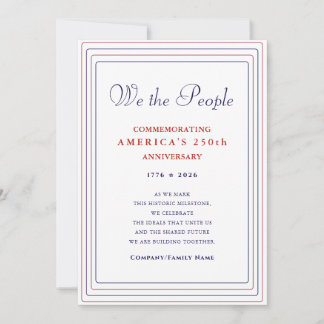 We the People Formal America 250 Semiquincentennia Feiertagskarte