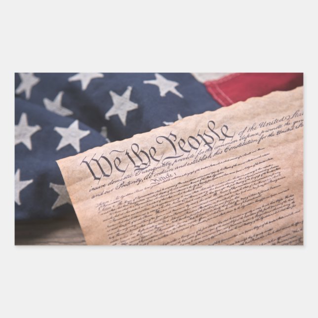 We the People Verfassung Rechteckiger Aufkleber (Vorderseite)