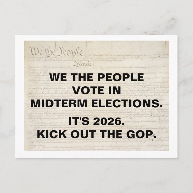 We the People Vote in 2026 Midterm Elections Postkarte (Vorderseite)