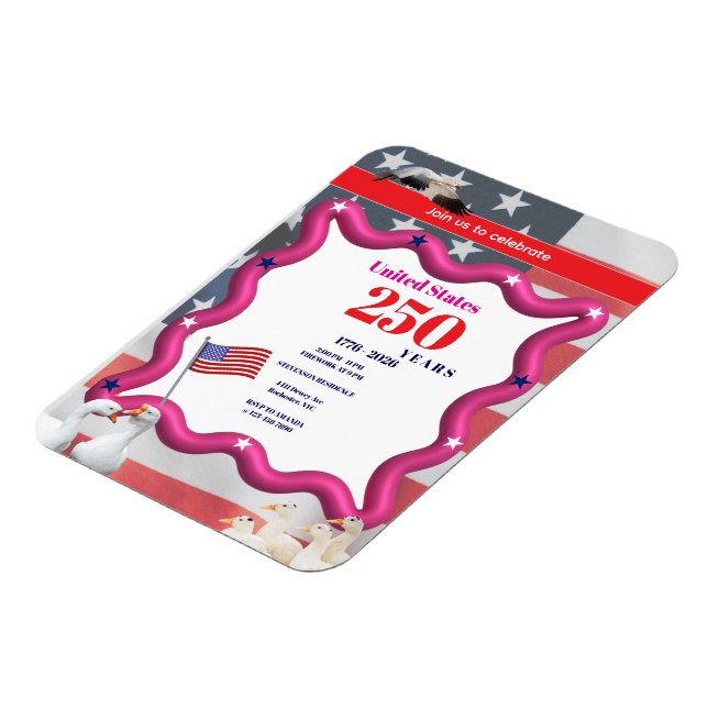 We The Silly Geese 250th Funny Celebration Magnet (Linke Seite)