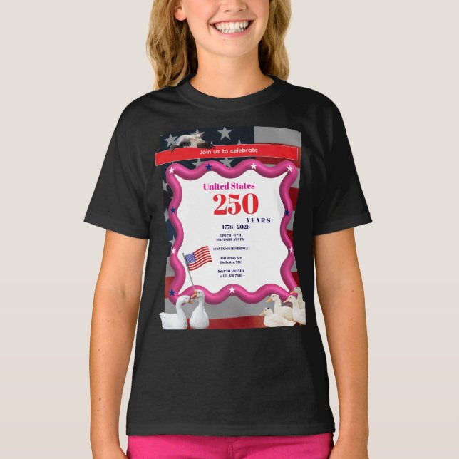 We The Silly Geese 250th Funny Celebration T-Shirt (Vorderseite)