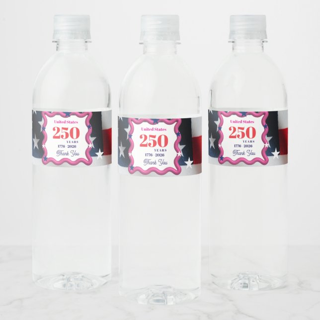 We The Silly Geese 250th Funny Celebration Wasserflaschenetikett (Flaschen)