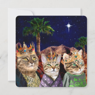 "We Three Queens" - Weihnachtskarte für Katzen Feiertagskarte