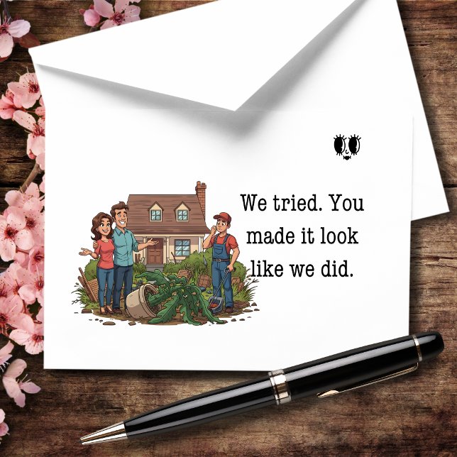 We Tried You Made It Look Like We Did Funny Dankeskarte (We thought it looked good… you fixed that 😂)