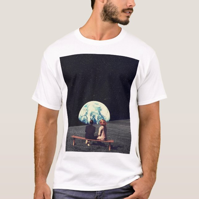 We Used To Live There Surreal Space Collage T-Shirt (Vorderseite)
