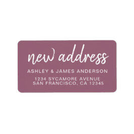 We’ve Moved Classic Mellow Mauve New Address Adressaufkleber