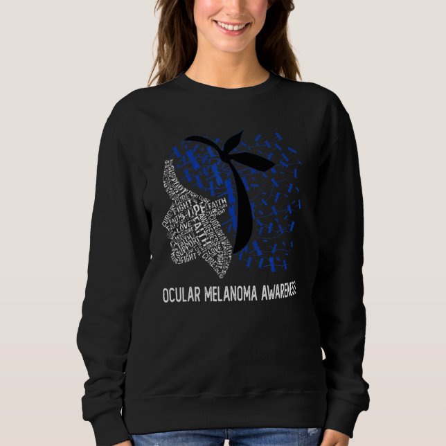 We Wear Black & Navy For Ocular Melanoma Awareness Sweatshirt (Vorderseite)