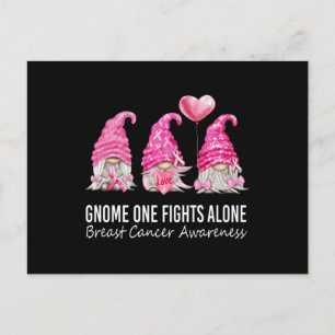 We Wear Pink Gnome Gnomies Breast Cancer Awareness Postkarte