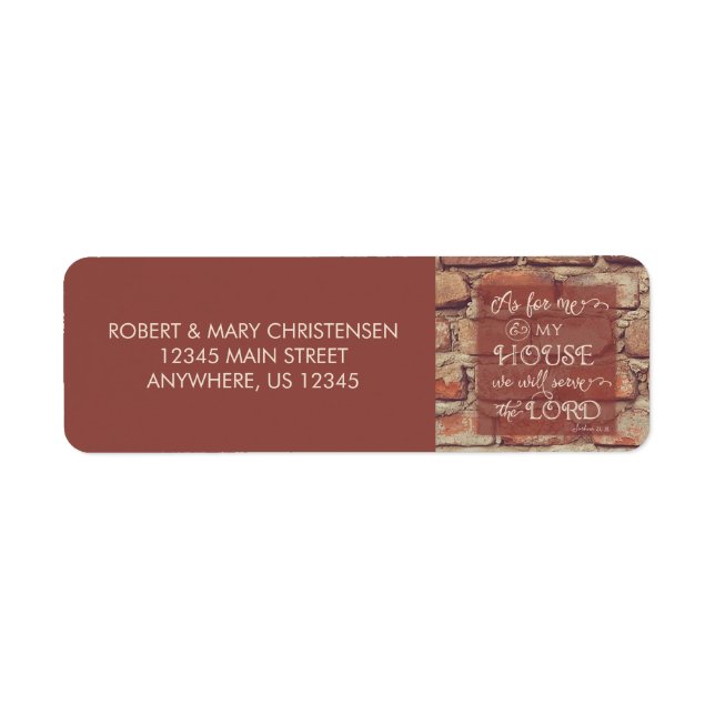 We Will Serve the Lord - Joshua 24:15 (Vorne)