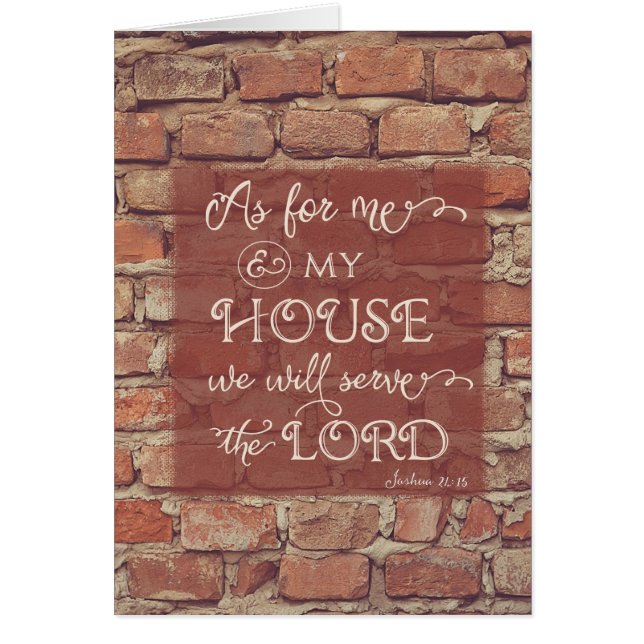 We Will Serve the Lord - Joshua 24:15 (Vorne)