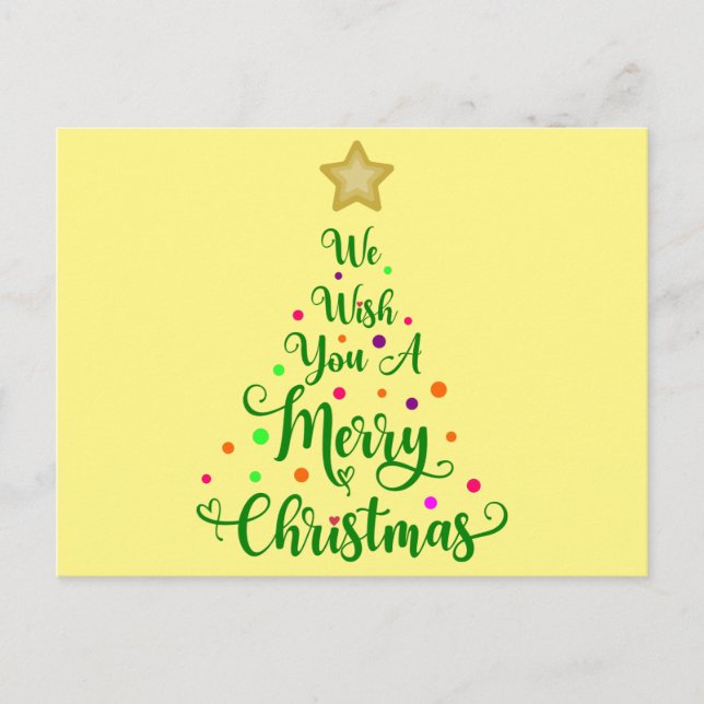 we wish you a merry Christmas Einladungspostkarte (Vorderseite)