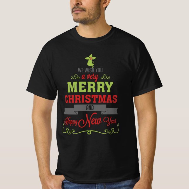 We Wish You A Very Merry Christmas | Holidays T-Shirt (Vorderseite)