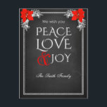 We wish you peace love & joy feiertagspostkarte<br><div class="desc">We wish you peace love & joy</div>