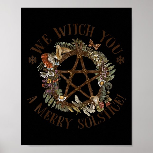 We Witch You A Merry Winter Solstice Yule Pagan Sa Poster (Vorne)