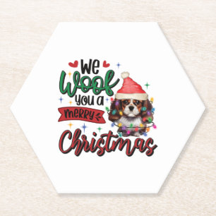We Woof You a Frohe Weihnachten - Funny Spaniel Hu Untersetzer