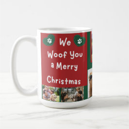 We Woof You Frohe Weihnachten Familie Haustiere Fo Kaffeetasse