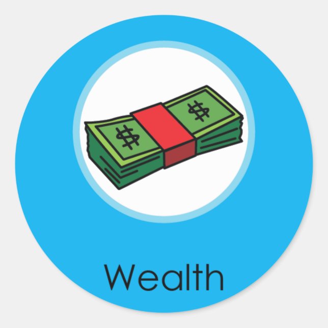 Wealth Doljabi Doljanchi Dol Koreanischer Geburtst Runder Aufkleber (Vorderseite)