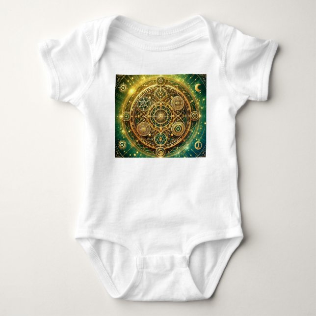 Wealth Flow Sigil Baby Strampler (Vorderseite)