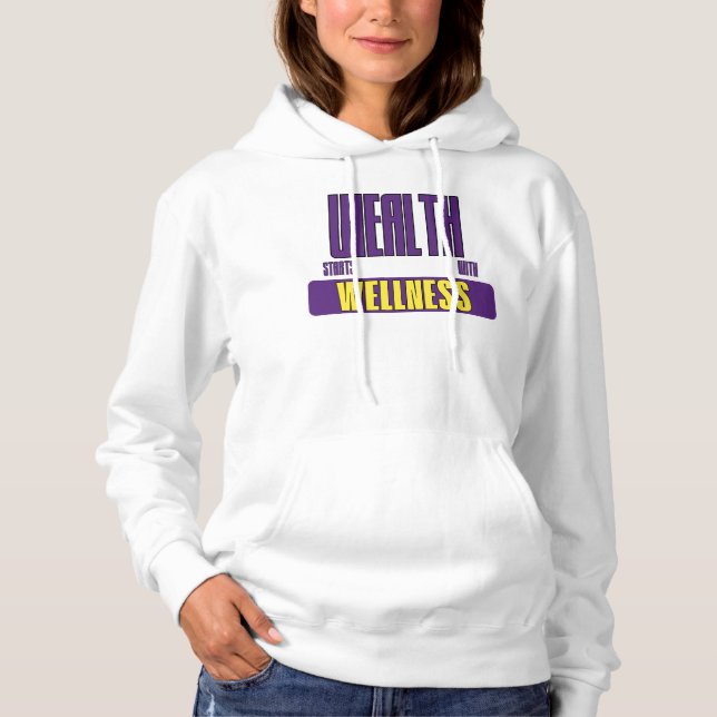 Wealth Starts With Wellness Compound Movement  Hoodie (Vorderseite)