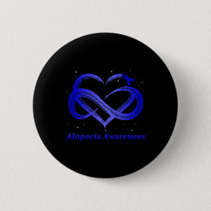 Wear Blue for Alopecia Awareness Warrior Button