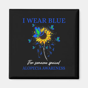 Wear Blue for Alopezie Awareness Sonnenblume Magnet