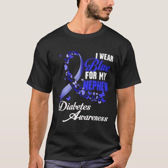 Wear Blue For My Nephew T1d Diabetes Awareness Blu T-Shirt (Vorderseite)