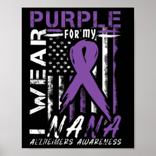 Wear Lila für meine Nana Alzheimerheimer Heimers A Poster