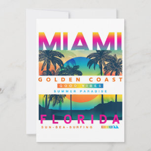 Wear Miami Florida T Shirts Miami farbenfroher Son Einladung