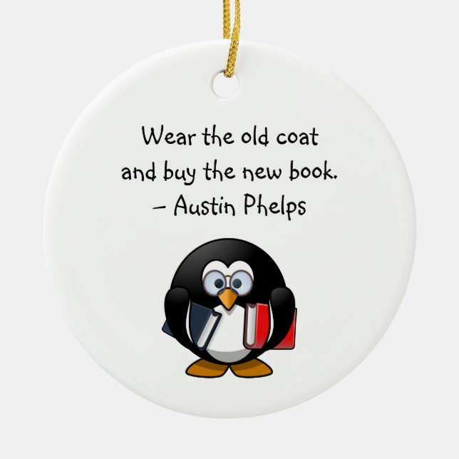 Wear Old Coat Buy Bucht Niedlichen Funny Pinguin Z Keramik Ornament (Vorne)