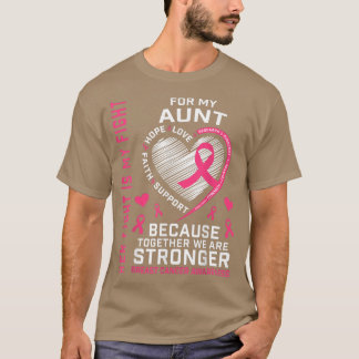 Wear Pink Her Fight Is My Fight Aunt Breast Cancer T-Shirt