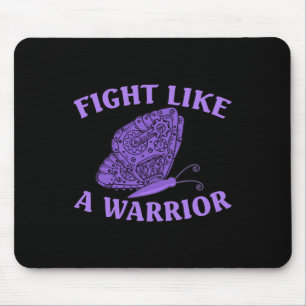 Wear Ribbon Lila Butterfly Krieger Fibromyalgie Mousepad
