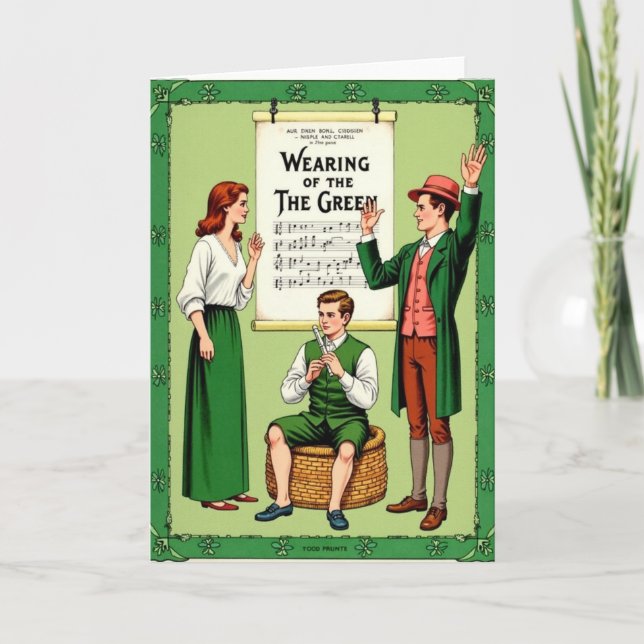 Wearing Green Music Card Karte (Vorderseite)