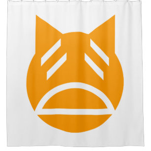 Weary Emoji Cat Duschvorhang