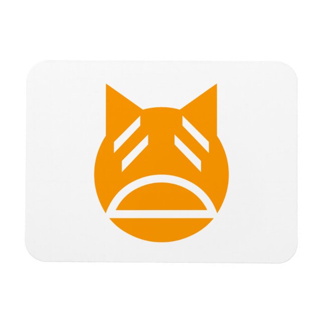 Weary Emoji Cat Magnet (Horizontal)