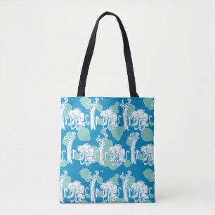 Weasel & Baboon Blue Character Pattern