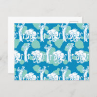 Weasel & Baboon Blue Character Pattern