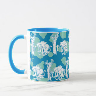 Weasel & Baboon Blue Character Pattern Tasse