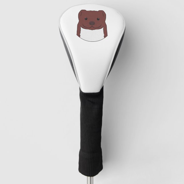 Weasel Face Golf Headcover (Vorderseite)