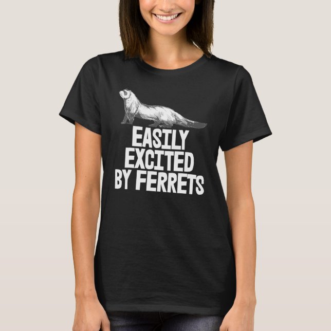 Weasel Ferret Eigentümer leicht von Ferrets abgele T-Shirt (Vorderseite)