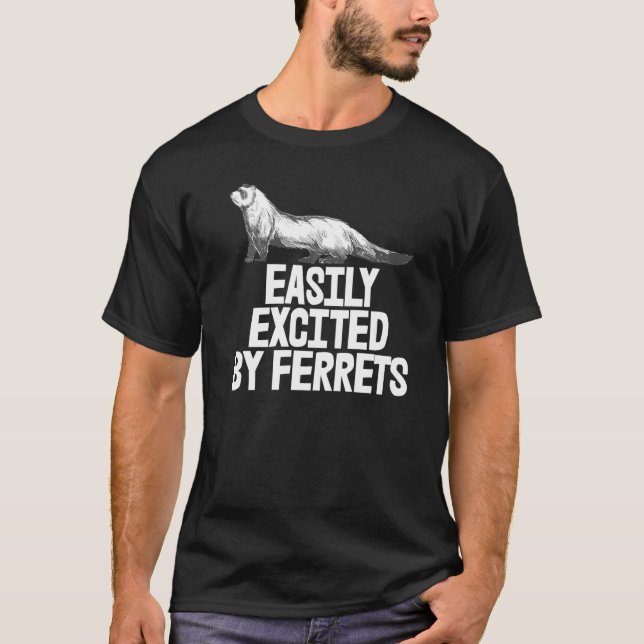 Weasel Ferret Eigentümer leicht von Ferrets abgele T-Shirt (Vorderseite)