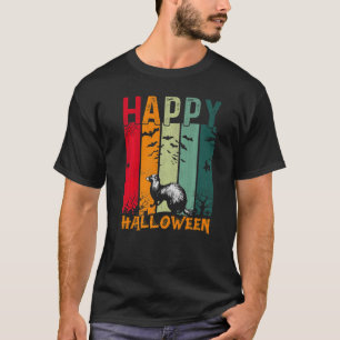 Weasel Girls Boys Retro Stil Halloween Abendessen T-Shirt