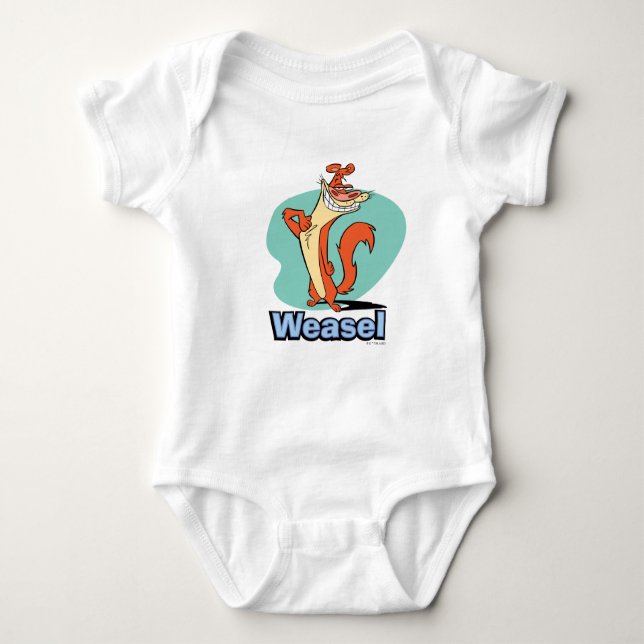 Weasel Proud Character Graphic Baby Strampler (Vorderseite)