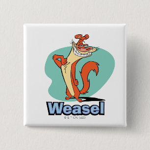 Weasel Proud Character Graphic Button