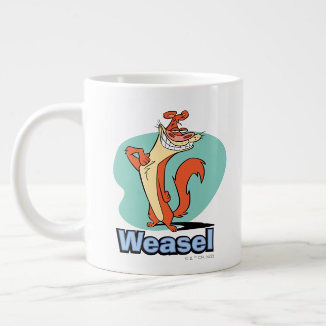 Weasel Proud Character Graphic Jumbo-Tasse (Links)